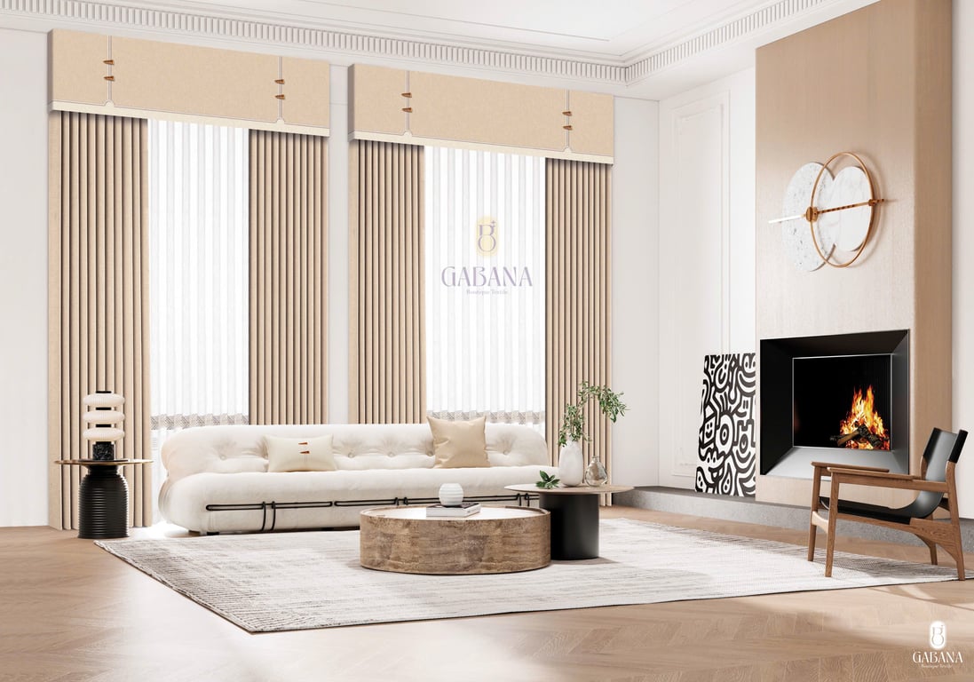 Rèm cửa trà sữa đơn giản