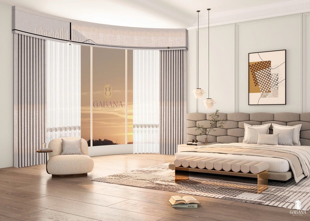 Rèm cửa xám hiện đại