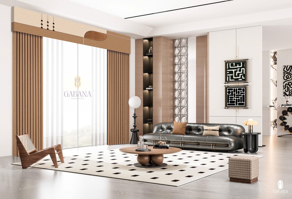 Rèm cửa nâu thanh lịch