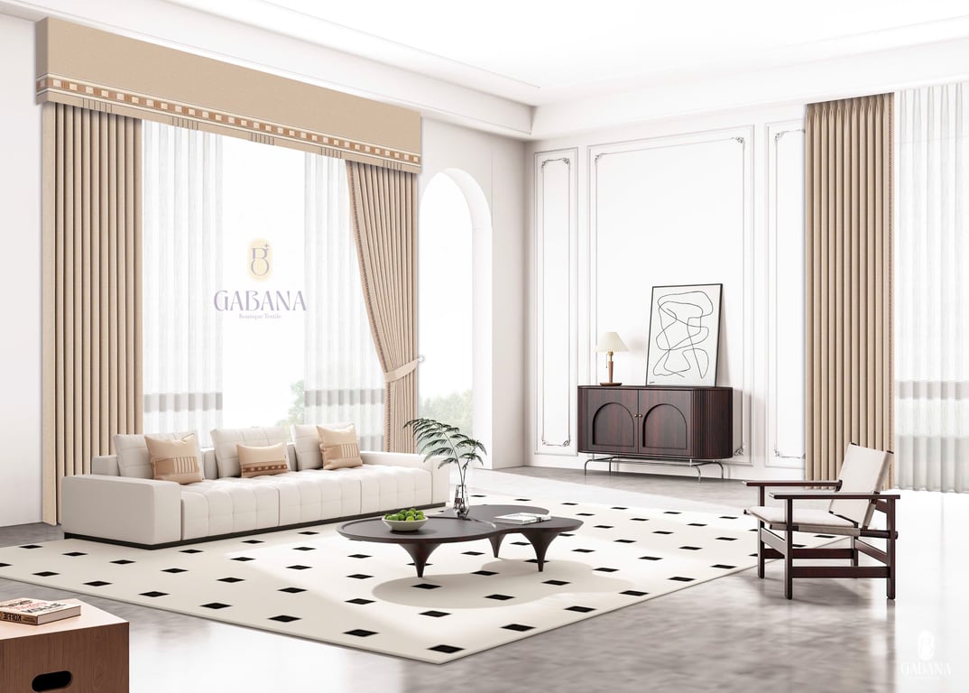 Rèm cửa trà sữa thanh lịch