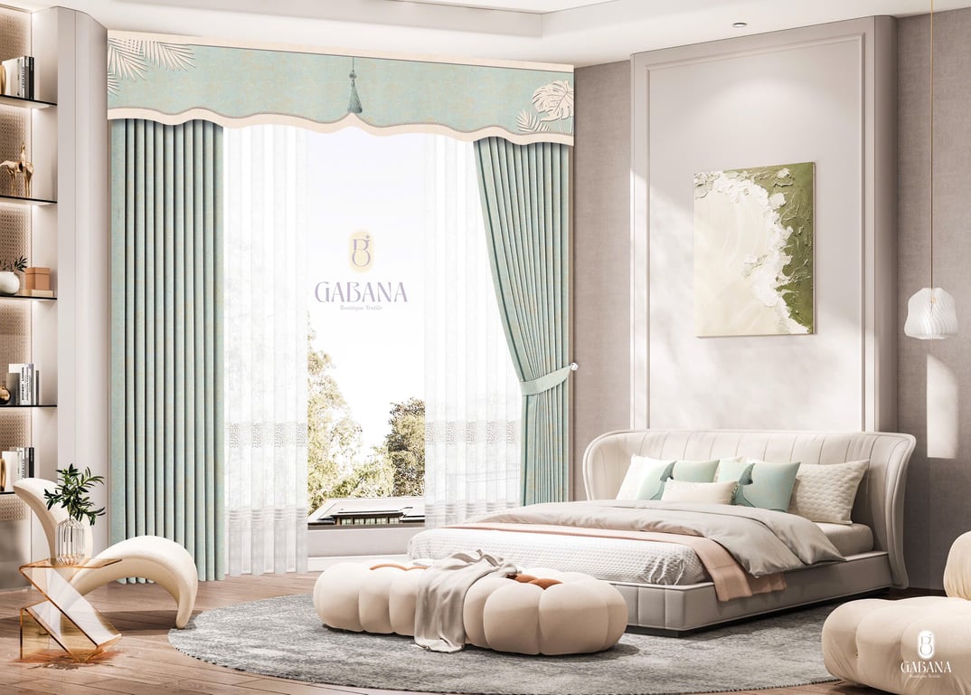 Rèm cửa bạc hà thanh lịch