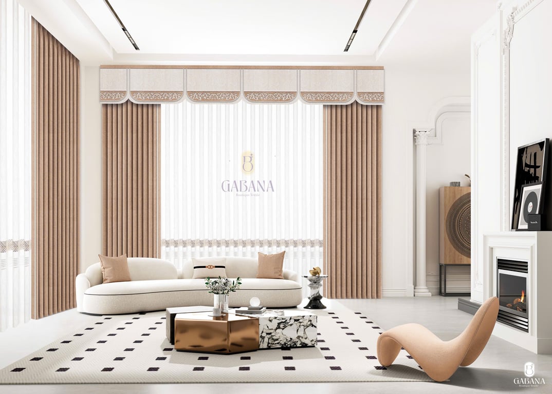 Rèm cửa cà phê sang trọng