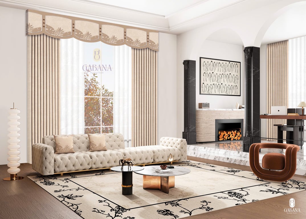 Rèm cửa sữa yến mạch đơn giản